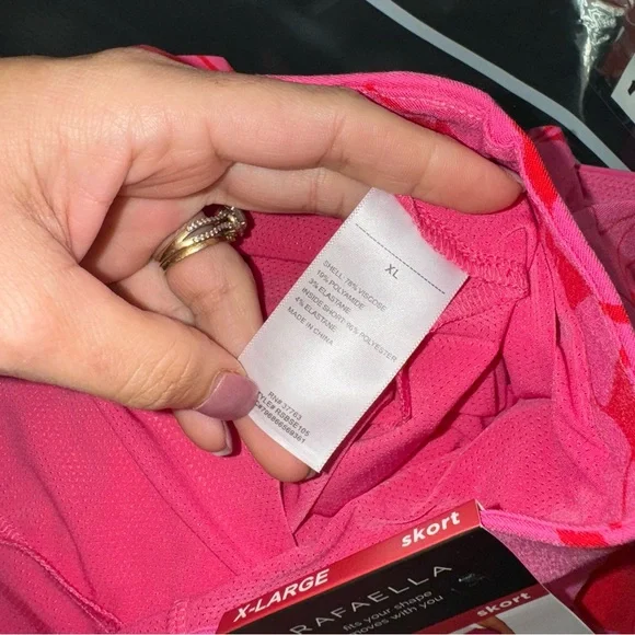 Rafaella NWT! Ladies Stretch Skort With Pockets In Carmine Rose Size XL - Picture 9 of 13